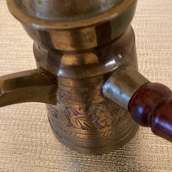 Vintage Brass Arabic Turkish Dallas Coffee Pot Decor - Picture 3 of 7